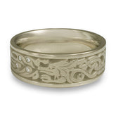 The Guardian Wedding Ring with Diamonds in 18K White Gold